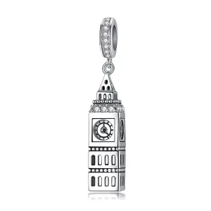 (resim) Pandora tarzı Büyük Britanya Big Ben Sallantılı Charm - SCC868