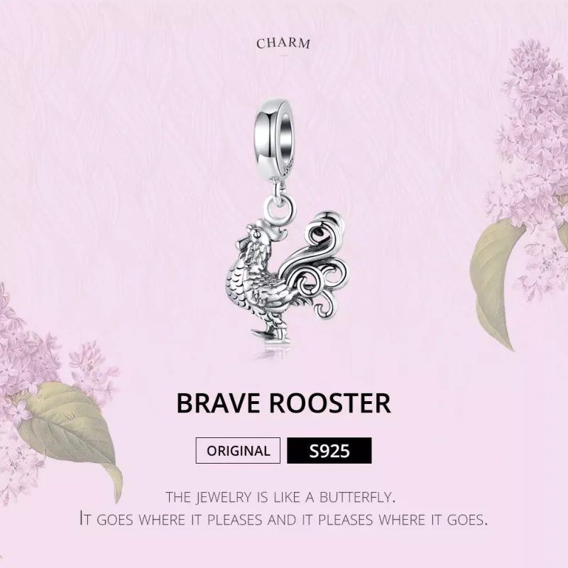 (resim) Pandora tarzı cesur horoz Sallantılı Charm - SCC1337 - Görüntüle 6