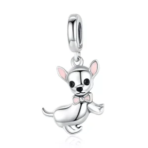 (resim) Pandora tarzı chihuahua Sallantılı Charm - SCC1317