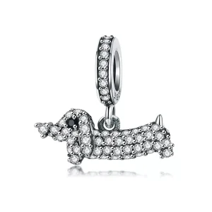 (resim) Pandora tarzı Dachshund Sosis Köpeği Sallantılı Charm - SCC709