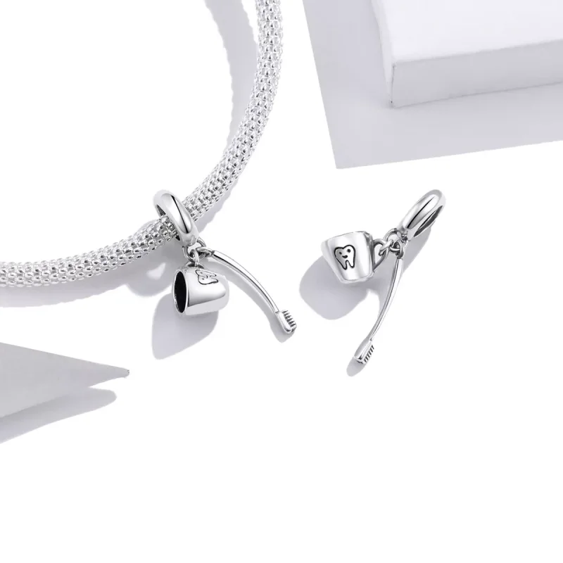 (resim) Pandora tarzı Diş Fırçası Ve Fincan Sallantılı Charm - SCC1597 - Görüntüle 3