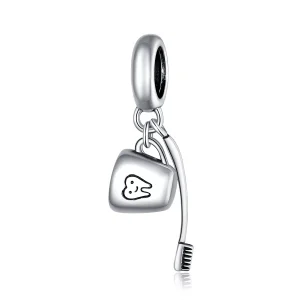 (resim) Pandora tarzı Diş Fırçası Ve Fincan Sallantılı Charm - SCC1597