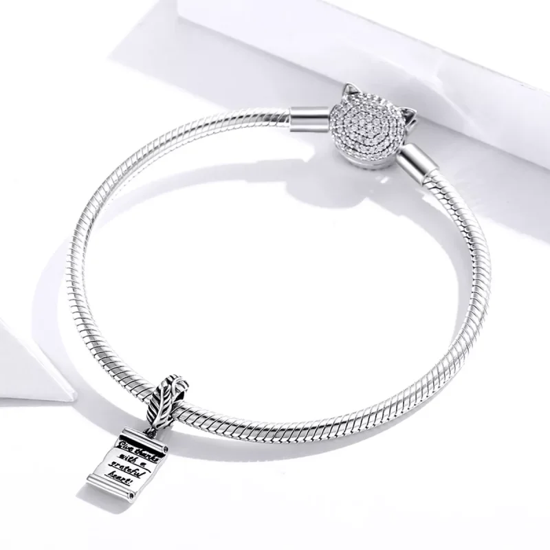 (resim) Pandora tarzı el yazısı mektup Sallantılı Charm - SCC1605 - Görüntüle 3