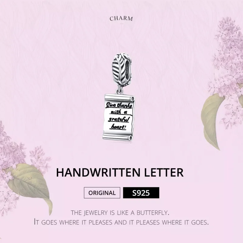 (resim) Pandora tarzı el yazısı mektup Sallantılı Charm - SCC1605 - Görüntüle 6