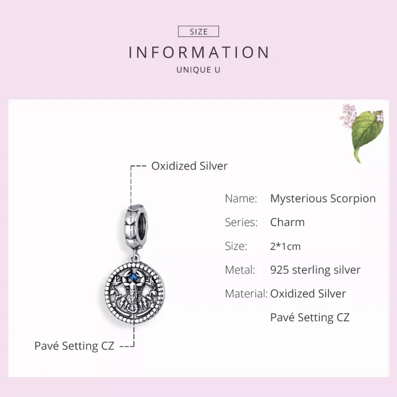 (resim) Pandora tarzı gizemli akrep Sallantılı Charm - SCC1503 - Görüntüle 7