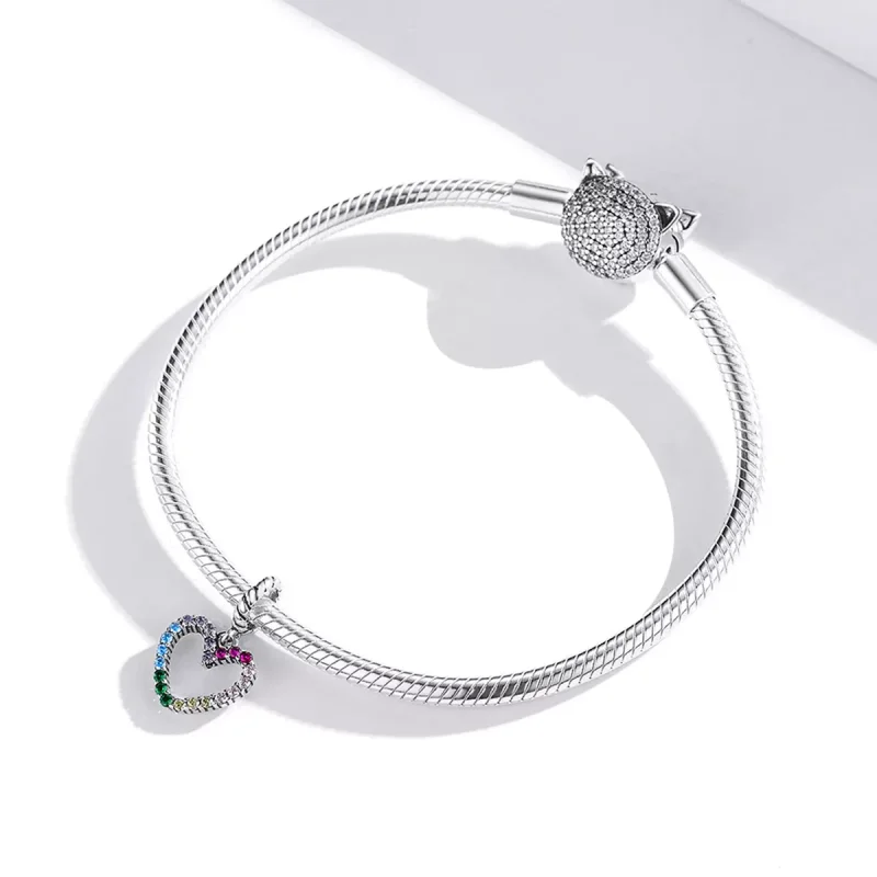 (resim) Pandora tarzı Gökkuşağı Aşkı Sallantılı Charm - SCC1851 - Görüntüle 3
