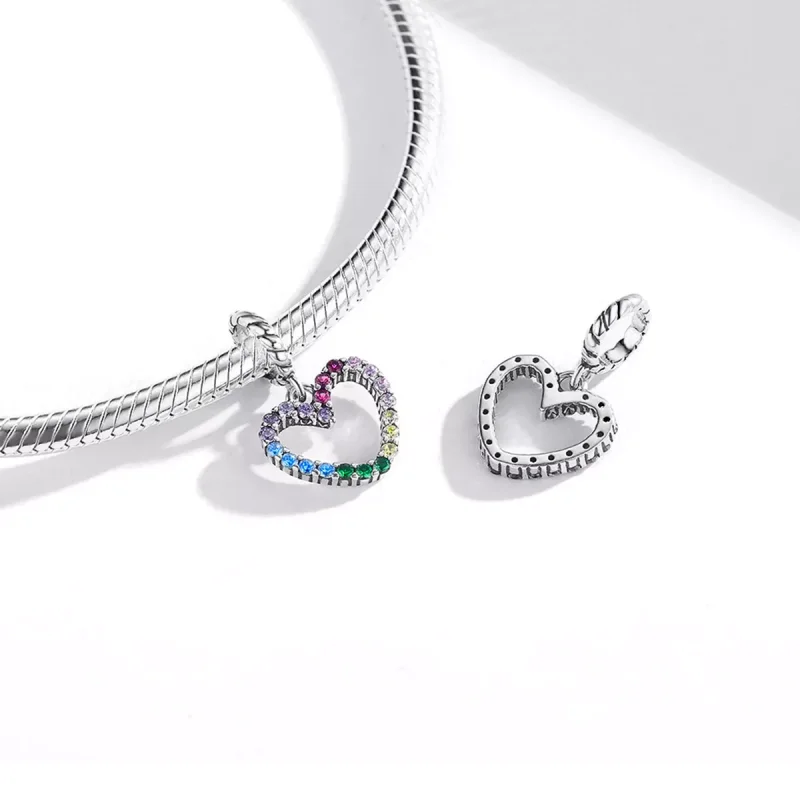 (resim) Pandora tarzı Gökkuşağı Aşkı Sallantılı Charm - SCC1851 - Görüntüle 4