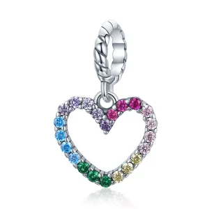 (resim) Pandora tarzı Gökkuşağı Aşkı Sallantılı Charm - SCC1851
