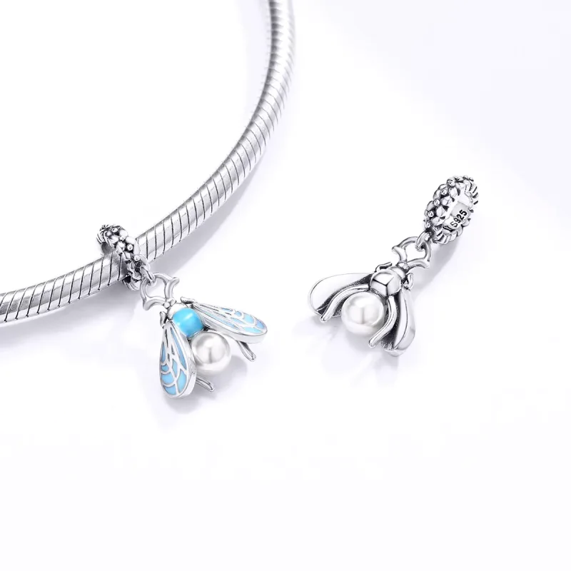 (resim) Pandora tarzı güveler Sallantılı Charm - SCC1479 - Görüntüle 4