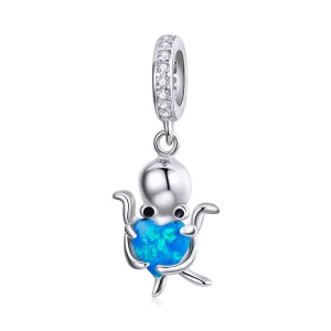 Pandora tarzı güzel ahtapot Sallantılı Charm - SCC1831 (resim) Pandora tarzı güzel ahtapot Sallantılı Charm - SCC1831