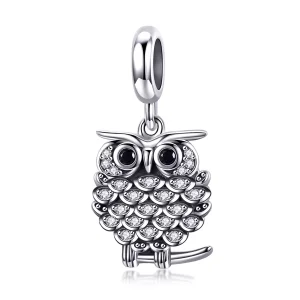 (resim) Pandora tarzı güzel baykuş Sallantılı Charm - SCC949