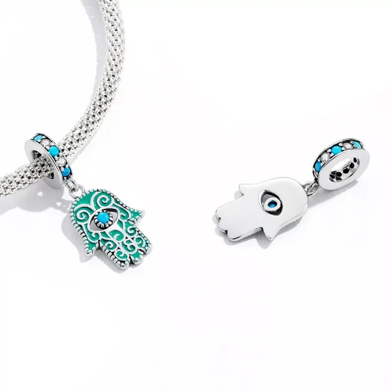(resim) Pandora tarzı Hand of Fatima Dangle - BSC593 - Görüntüle 3