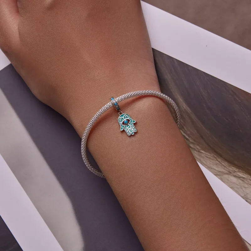 (resim) Pandora tarzı Hand of Fatima Dangle - BSC593 - Görüntüle 5