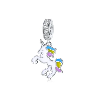 (resim) Pandora Tarzı Hayal Ürünü Unicorn Asılı Bilezik - BSC075