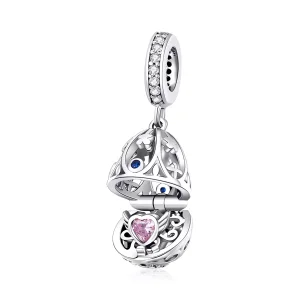 (resim) Pandora tarzı Hazineli Paskalya Yumurtası Sallantılı Charm - SCC1465