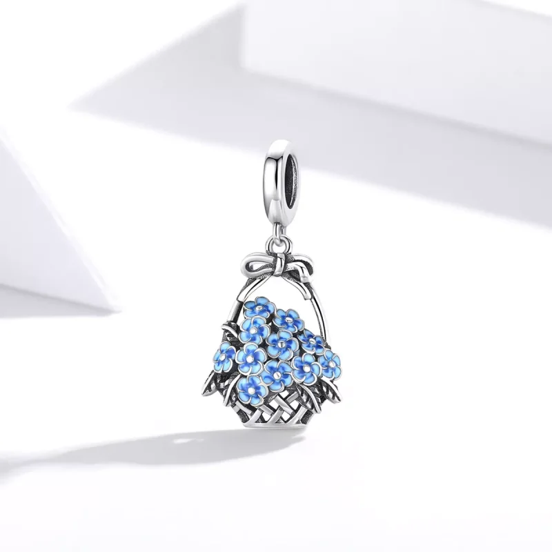 (resim) Pandora tarzı Çiçek Sepeti Sallantılı Charm - SCC1717 - Görüntüle 2