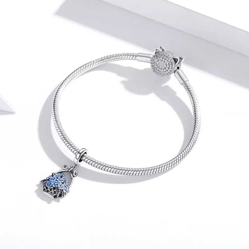 (resim) Pandora tarzı Çiçek Sepeti Sallantılı Charm - SCC1717 - Görüntüle 3