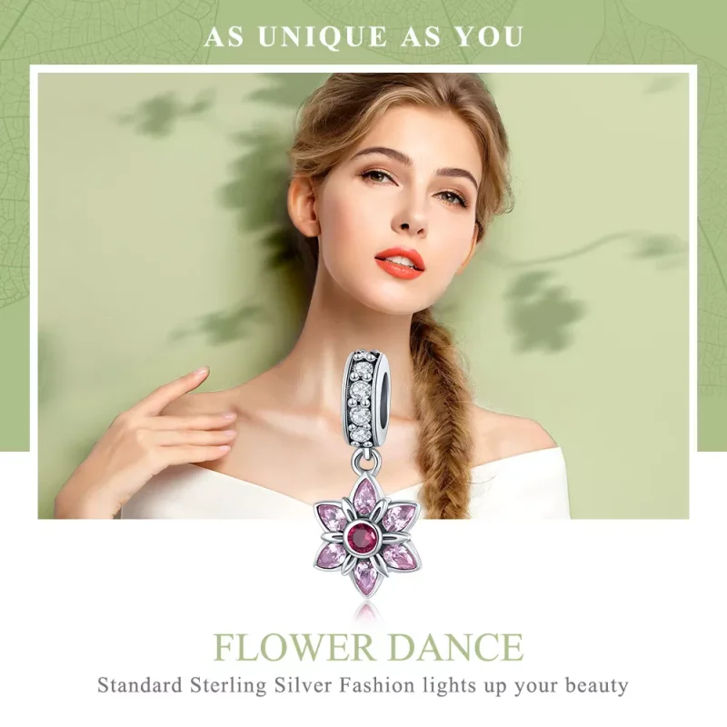 (resim) Pandora tarzı Çiçeklerin Dansı Sallantılı Charm - SCC840 - Görüntüle 6