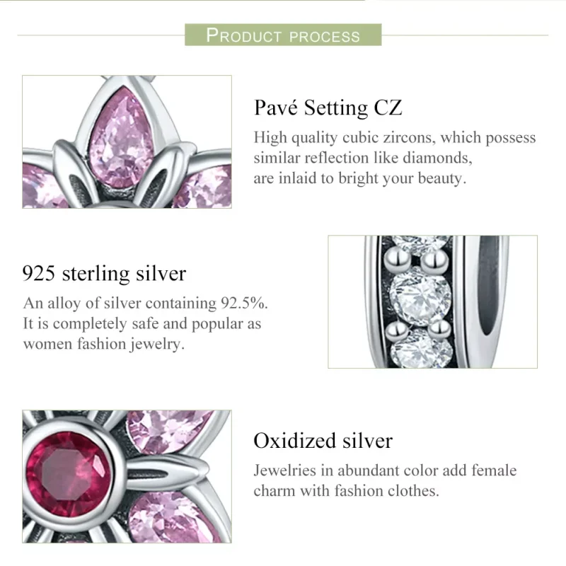 (resim) Pandora tarzı Çiçeklerin Dansı Sallantılı Charm - SCC840 - Görüntüle 7