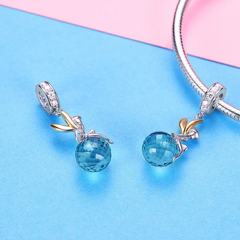 (resim) Pandora tarzı iki renkli İki Renkli Elf Gezegeni Sallantılı Charm - BSC056 - Görüntüle 3