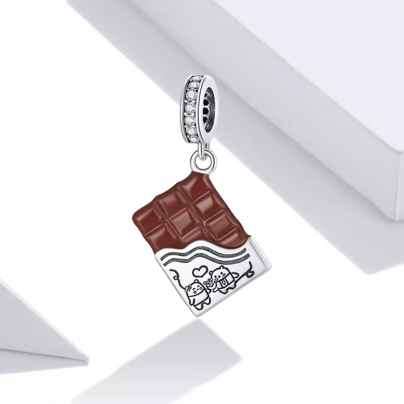 (resim) Pandora tarzı Çikolata aşkı Sallantılı Charm - SCC1782 - Görüntüle 2