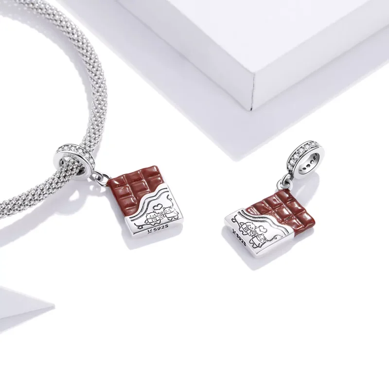 (resim) Pandora tarzı Çikolata aşkı Sallantılı Charm - SCC1782 - Görüntüle 4