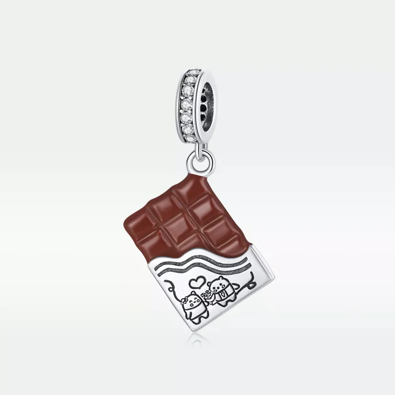 (resim) Pandora tarzı Çikolata aşkı Sallantılı Charm - SCC1782 - Görüntüle 5