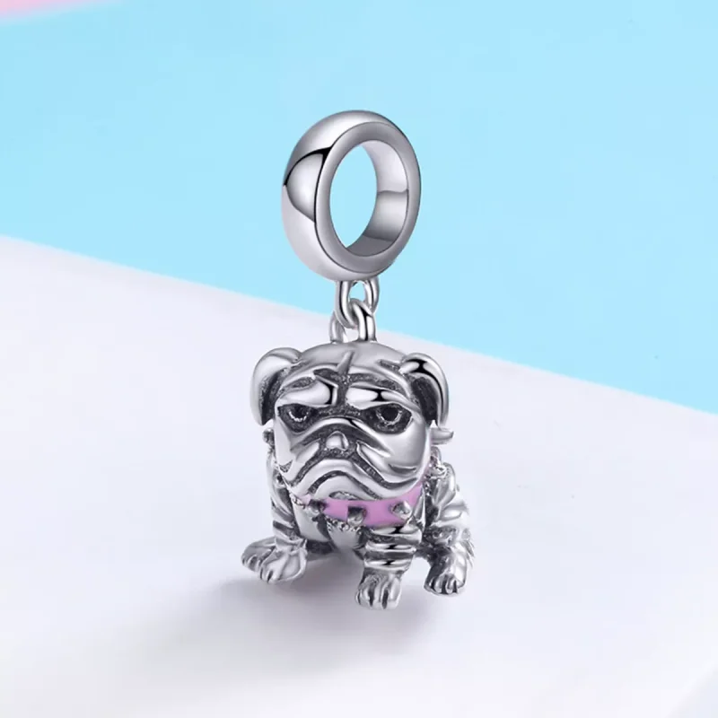 (resim) Pandora tarzı İngilizce Bulldoglar Sallantılı Charm - SCC552 - Görüntüle 3