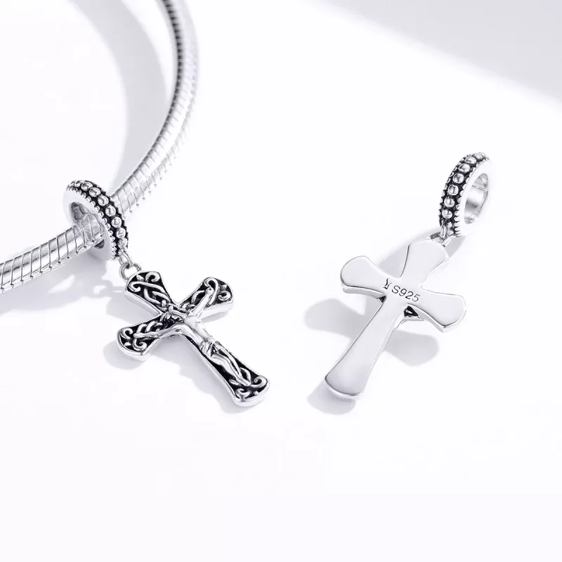 (resim) Pandora tarzı İsa'nın Haçı Sallantılı Charm - SCC1407 - Görüntüle 4