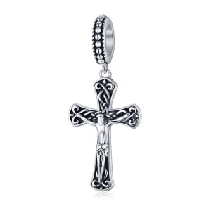 (resim) Pandora tarzı İsa'nın Haçı Sallantılı Charm - SCC1407