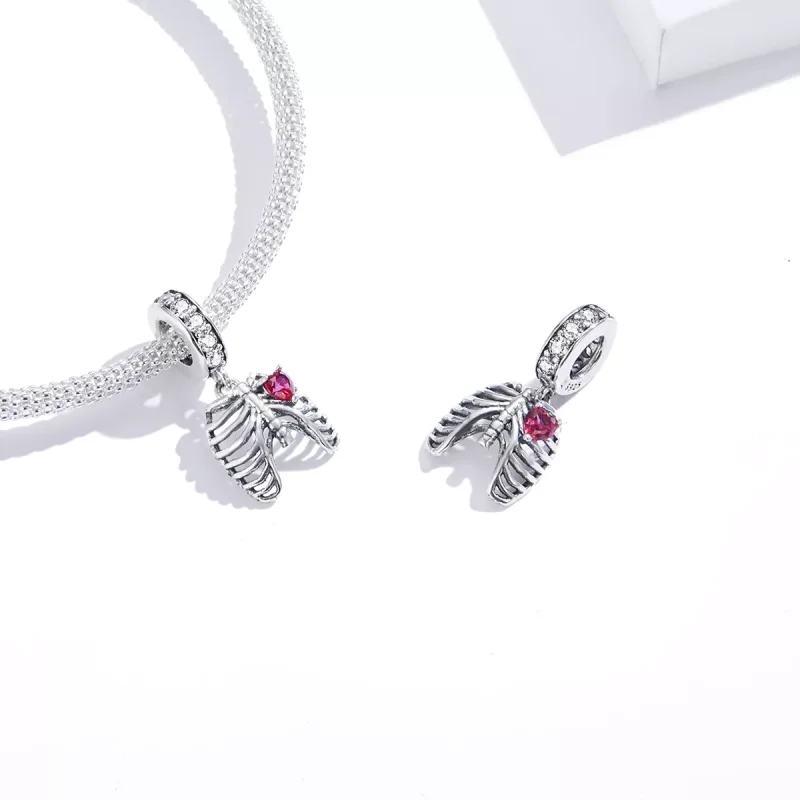 (resim) Pandora tarzı kaburga aşk yemini Sallantılı Charm - SCC1459 - Görüntüle 3