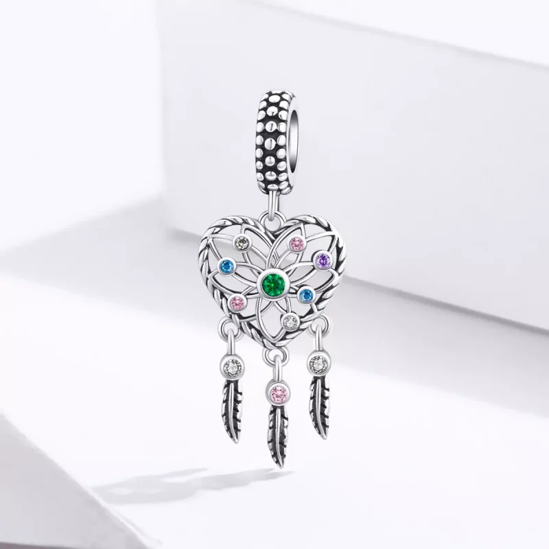 (resim) Pandora tarzı Kafes İşi Aile Ağacı Kalp Sallantılı Charm - SCC1445 - Görüntüle 2