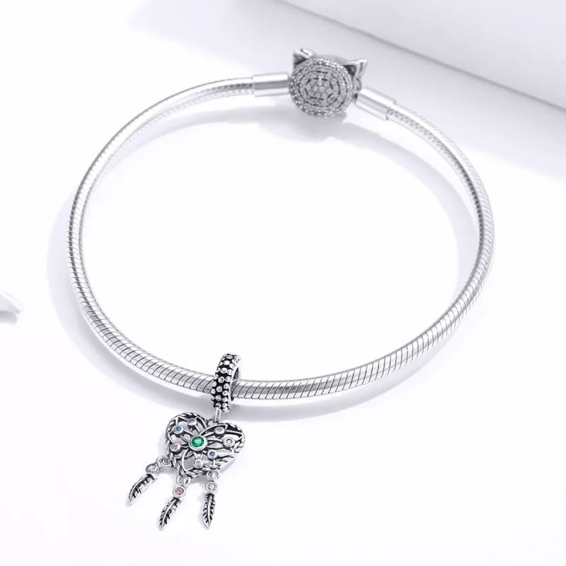 (resim) Pandora tarzı Kafes İşi Aile Ağacı Kalp Sallantılı Charm - SCC1445 - Görüntüle 3