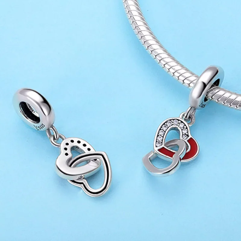 (resim) Pandora tarzı Kalp Kalbe Sallantılı Charm - SCC735 - Görüntüle 2