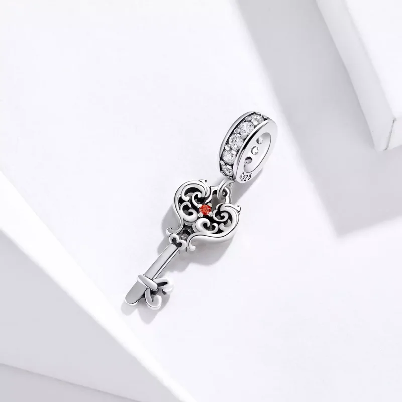 (resim) Pandora tarzı kalp kilidi Sallantılı Charm - BSC092 - Görüntüle 2