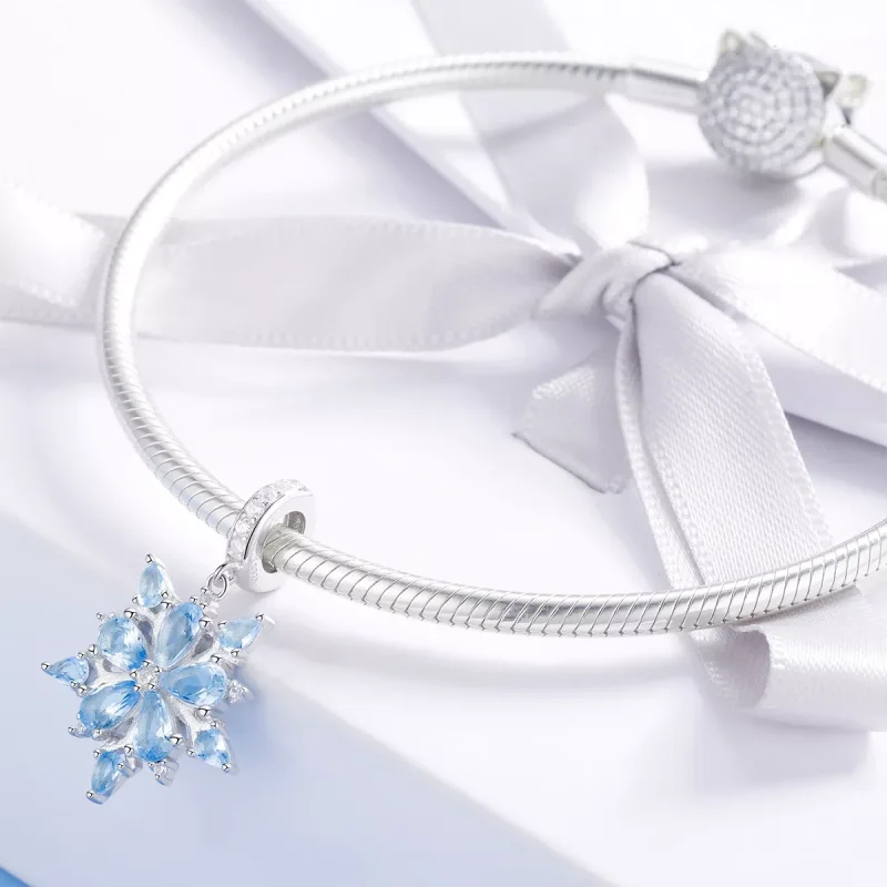 (resim) Pandora tarzı Kar tane -leri Sallantılı Charm - SCC940 - Görüntüle 3