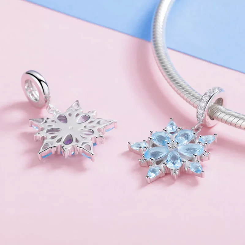 (resim) Pandora tarzı Kar tane -leri Sallantılı Charm - SCC940 - Görüntüle 4