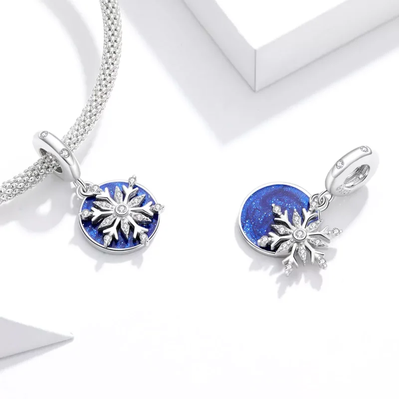 (resim) Pandora tarzı Karlı Gece Gökyüzü Sallantılı Charm - BSC367 - Görüntüle 4
