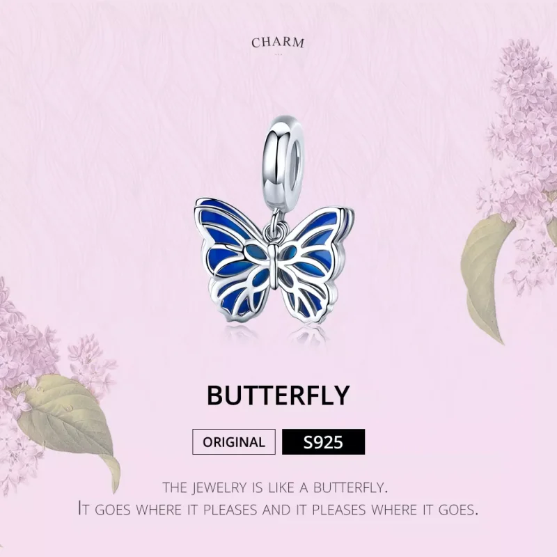 (resim) Pandora tarzı Kelebek Sallantılı Charm - BSC149 - Görüntüle 6
