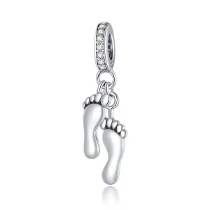 (resim) Pandora tarzı küçük ayak Sallantılı Charm - SCC1692