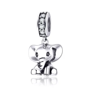 (resim) Pandora tarzı küçük fil Sallantılı Charm - SCC1338