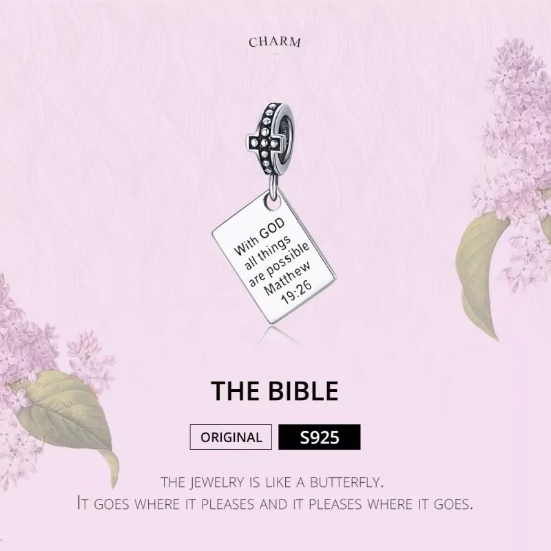 (resim) Pandora tarzı Kutsal Kitap Sallantılı Charm - SCC1424 - Görüntüle 6