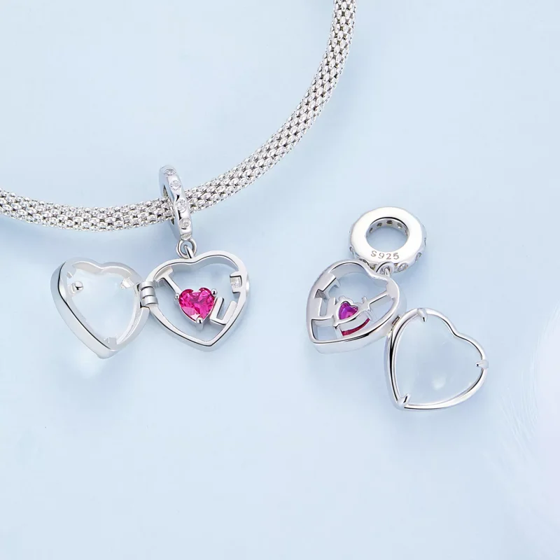 (resim) Pandora tarzı Locket "Seni Seviyorum" Asılı - BSC681 - Görüntüle 4