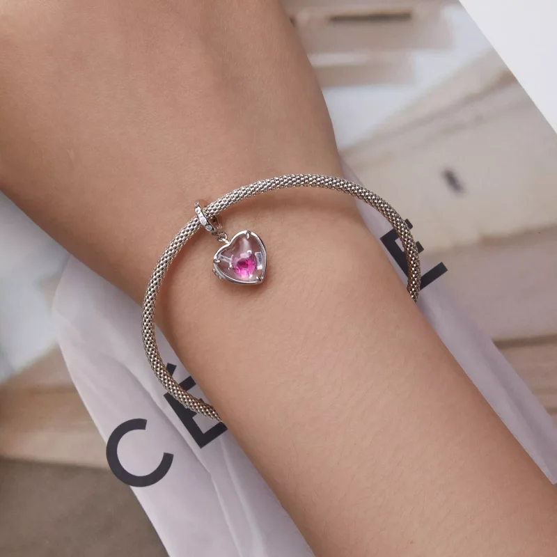 (resim) Pandora tarzı Locket "Seni Seviyorum" Asılı - BSC681 - Görüntüle 5