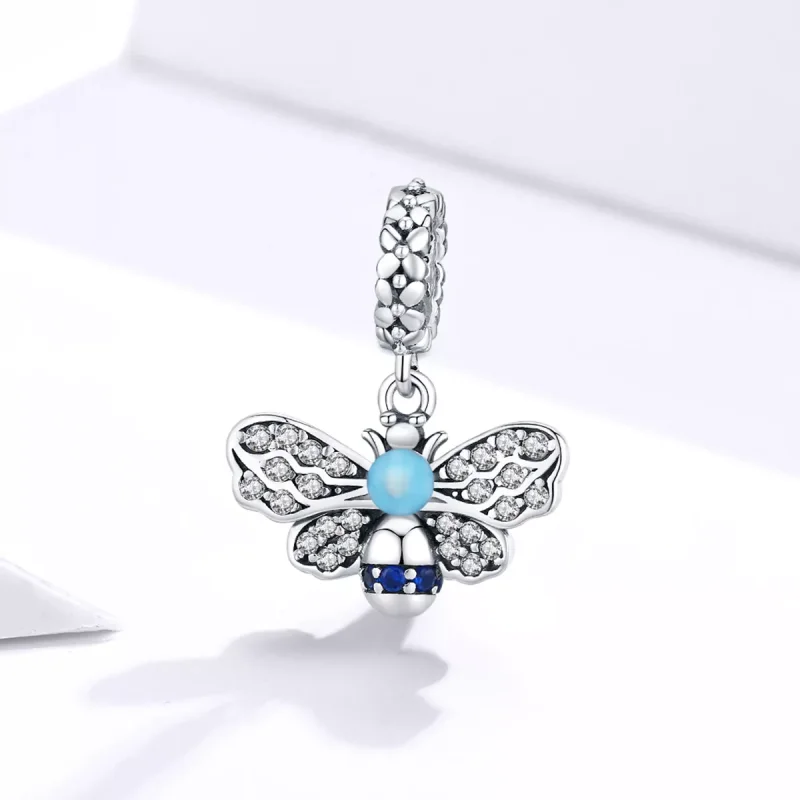 (resim) Pandora tarzı mavi arı Sallantılı Charm - SCC1480 - Görüntüle 2