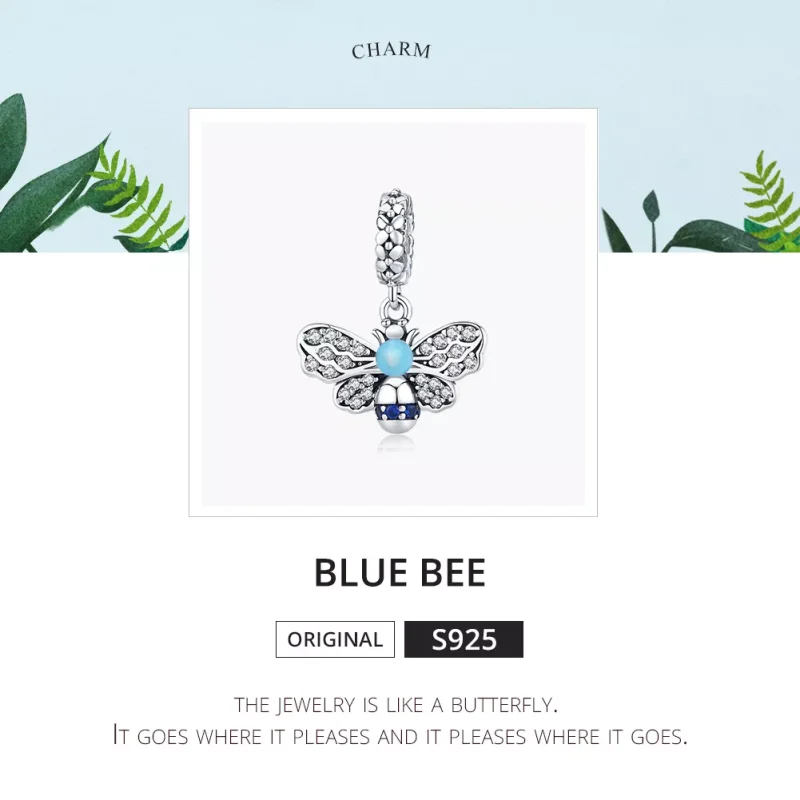 (resim) Pandora tarzı mavi arı Sallantılı Charm - SCC1480 - Görüntüle 6