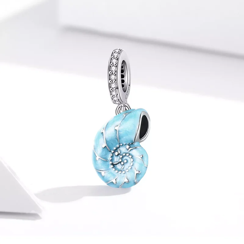(resim) Pandora tarzı Mavi Kabuklu Sallantılı Charm - SCC1560 - Görüntüle 3