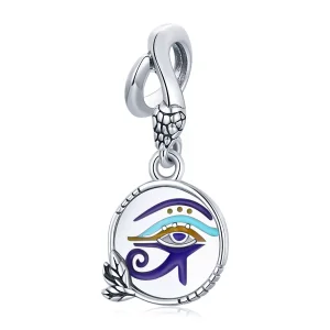 (resim) Pandora tarzı Mısır - İkiz Göz Sallantılı Charm - SCC1857