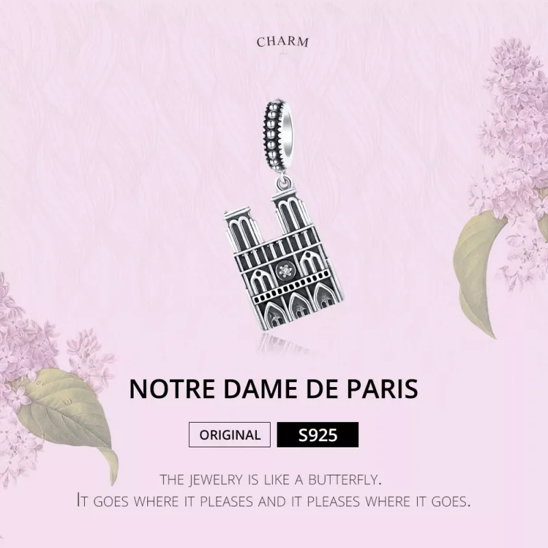 (resim) Pandora tarzı Notre Dame De Paris Sallantılı Charm - SCC1328 - Görüntüle 6