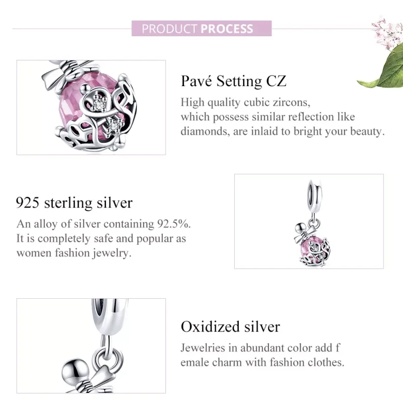 (resim) Pandora tarzı Parfüm Şişesi Sallantılı Charm - SCC1734 - Görüntüle 8